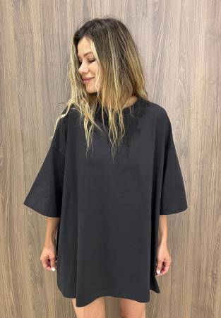 Футболка mega oversize unisex ➕ майже чорна
